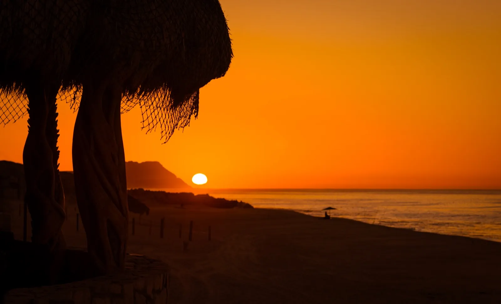 Sunset over the East Cape coastline in Baja California Sur