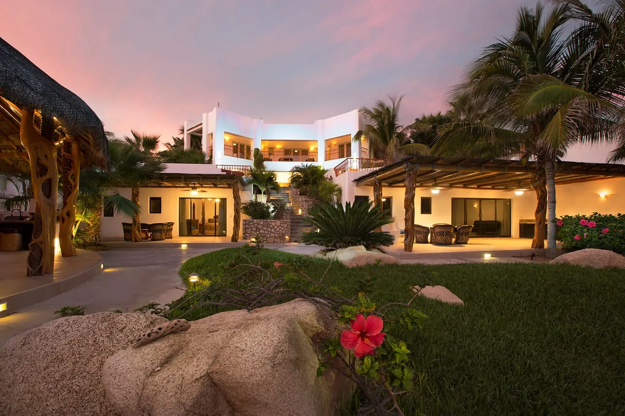 Completed exterior and landscaped courtyard at Casa Nokes