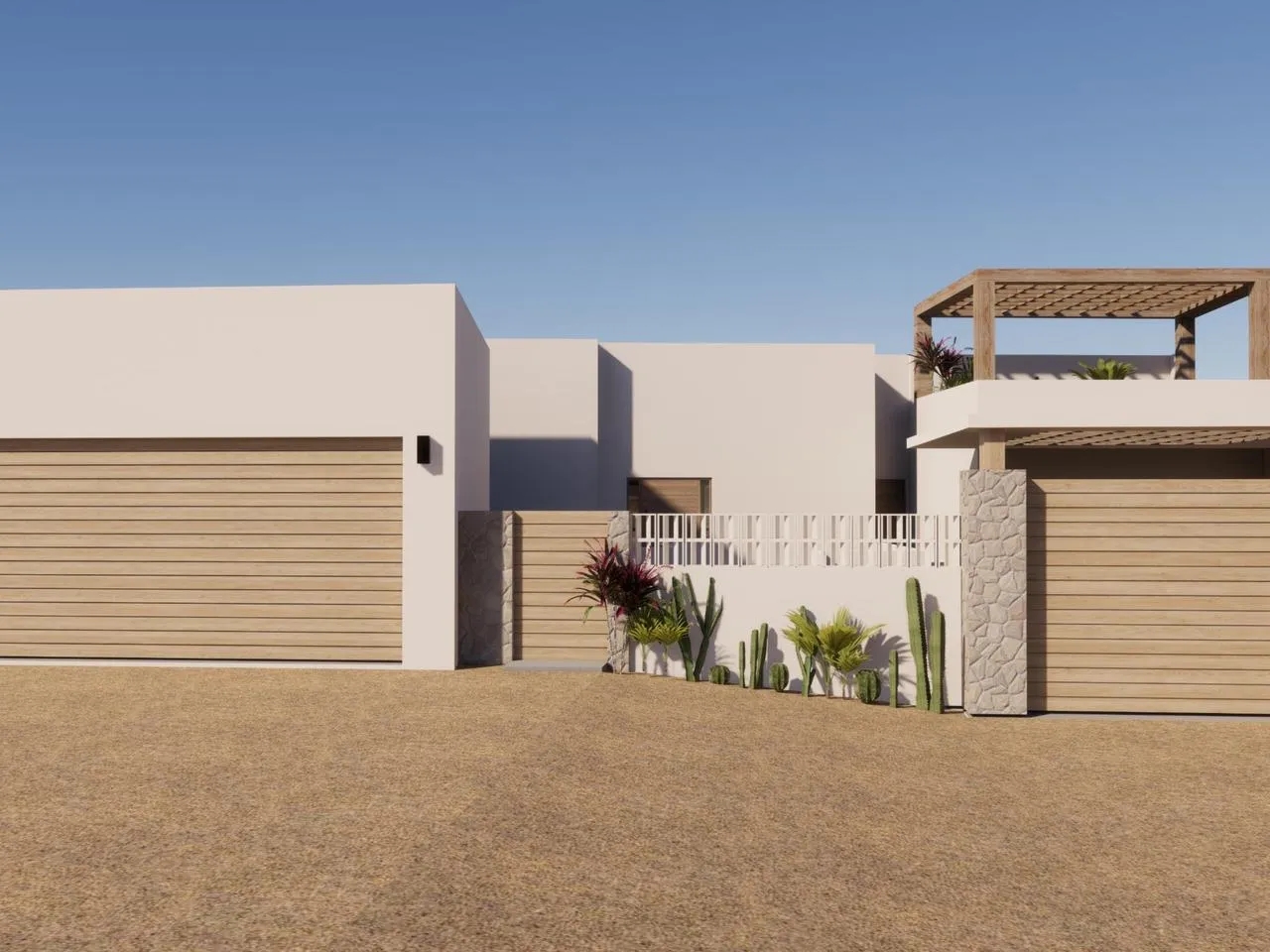 Rendering of the front elevation at Casa Mar