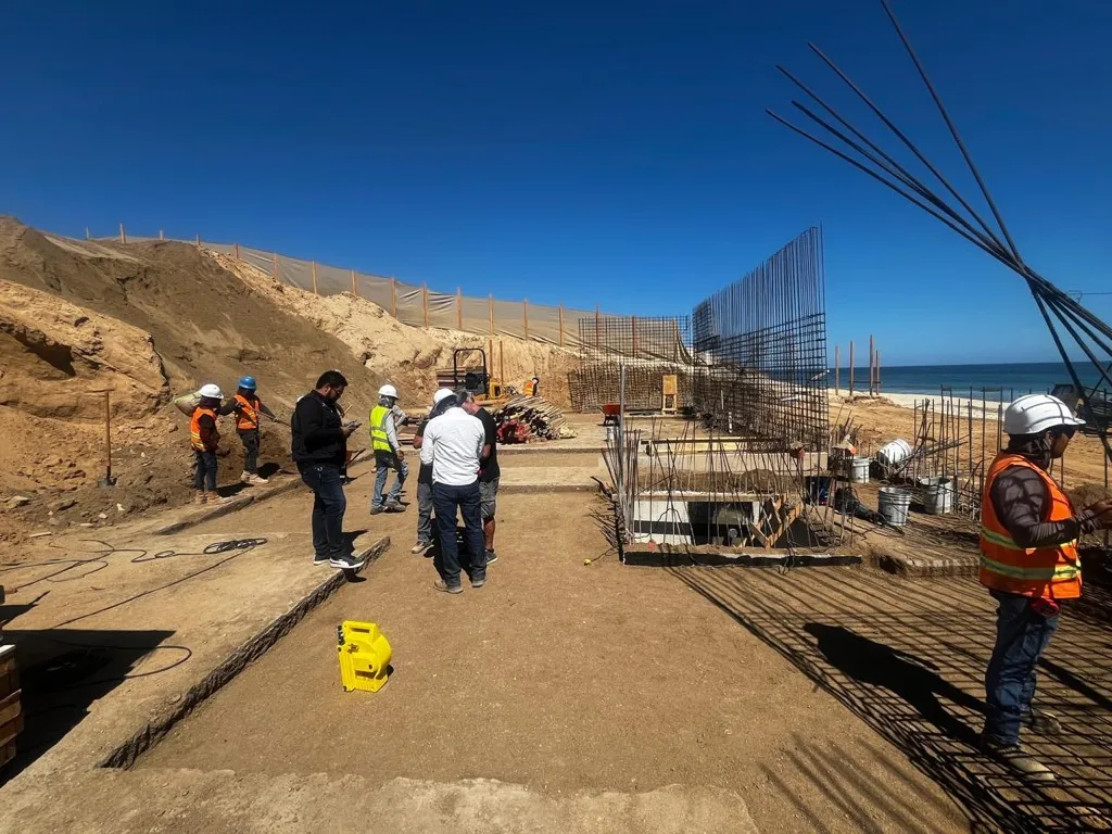 Inspection of reinforcing steel at an oceanfront site